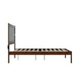 thumbnail image 3 of Full Size Bed Frame Walnut Wood Platform Bed Coastal Cottage Style, 3 of 6