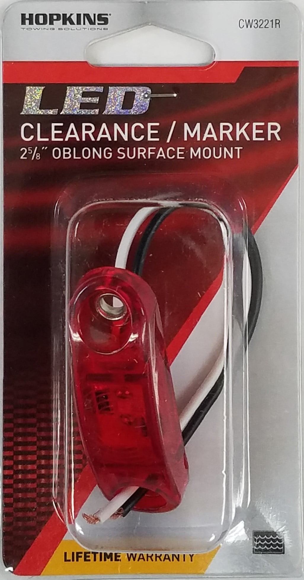 (2 pack) Hopkins Towing Solutions LED Mini Clearance Marker Light, C3221R, Red