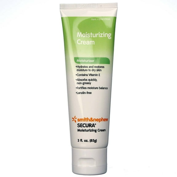 Secura Moisturizer 3 oz. Tube, Cream, Unscented, Case of 24