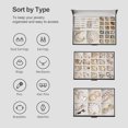 thumbnail image 3 of BIQI MUSSE Large Leather Jewelry Organizer Box with Clear Flip Lid Double Layer Drawers Storage Organizer for Women Girls Earrings Ring Necklace Case, 3 of 9