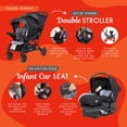 thumbnail image 2 of Baby Trend Sit N Stand Tandem Double Stroller 2.0 DLX & 2 EZ-Lift Plus Lightweight Infant Cozy Cover Car Seat Set with 5 Point Safety Harness, Stormy, 2 of 5