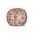 thumbnail image 1 of Modern Storage Toy Bag Chair, Polka Dots Inspired Retro Pastel Toned Repeated Squares Geometric Art, Stuffed Animal Organizer Washable Bag, Large Size, Dark Magenta Blush, by Ambesonne, 1 of 3