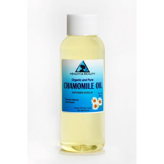 Huile de Camomille Biologique, Support, Pressée à Froid, de Qualité Supérieure, Naturelle, Fraîche, 100 % pure, 2 oz