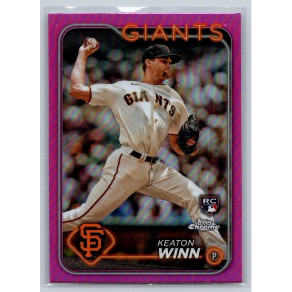 2024 Topps Chrome Pink Refractors RC Keaton Winn #208 San Francisco Giants Baseball Card