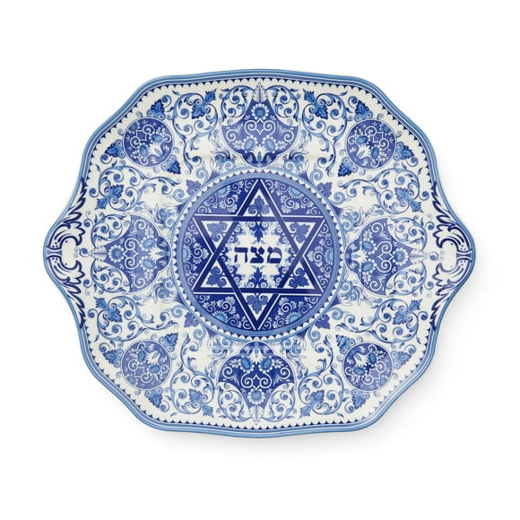Spode Judaica Matzoh Plate 11.5 inch Platter for Matza Made of Fine Porcelain Dishwasher Safe