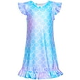 thumbnail image 6 of Pashop 2pcs Girls Nightgowns, Mermaid Short Sleeve Sleepwear Nightie Nightgown Princess Pajama Dresses for 6-7 Girls, 6 of 7