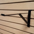 thumbnail image 2 of 12" Black Heavy Duty Slatwall Shelf Bracket with Support & Lip, 10 Pack, 2 of 6