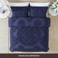 thumbnail image 2 of Beatrice Home Fashions Medallion Chenille Bedspread, Twin, Navy, 2 of 5