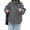 Grey, variant on Women's Brown Crop Pea Coat Wool Blend Winter Loose Casual Short Jacket Outerwear