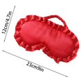 thumbnail image 3 of Krdevn Ruffled Satin Sleep Eye Mask Soft Lightweight Full Light Blocking Comfortable Eye Cover Travel Home Nap Night Sleeping Relax Sleep Aid Accessory, 3 of 7
