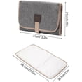 thumbnail image 3 of Foldable Changing Diaper Mat Waterproof Diaper Pad Portable Toddler Changing Pad Grey Baby Diaper Sheet, 3 of 5