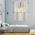 thumbnail image 5 of Grey Striped Kitchen Curtains Sets for Windows 36 Inch Length, Beige Geometric Modern Minimalist Rod Pocket Window Treatments Tier Curtains and Valances Set for Bedroom/Bathroom, 5 of 8