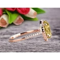 thumbnail image 3 of 8x6mm Oval Cut Champagne Diamond Moissanite Engagement Ring 2 Carat Solid 10k Rose Gold Wedding Ring Promise Ring for Bride Halo Design, 3 of 5