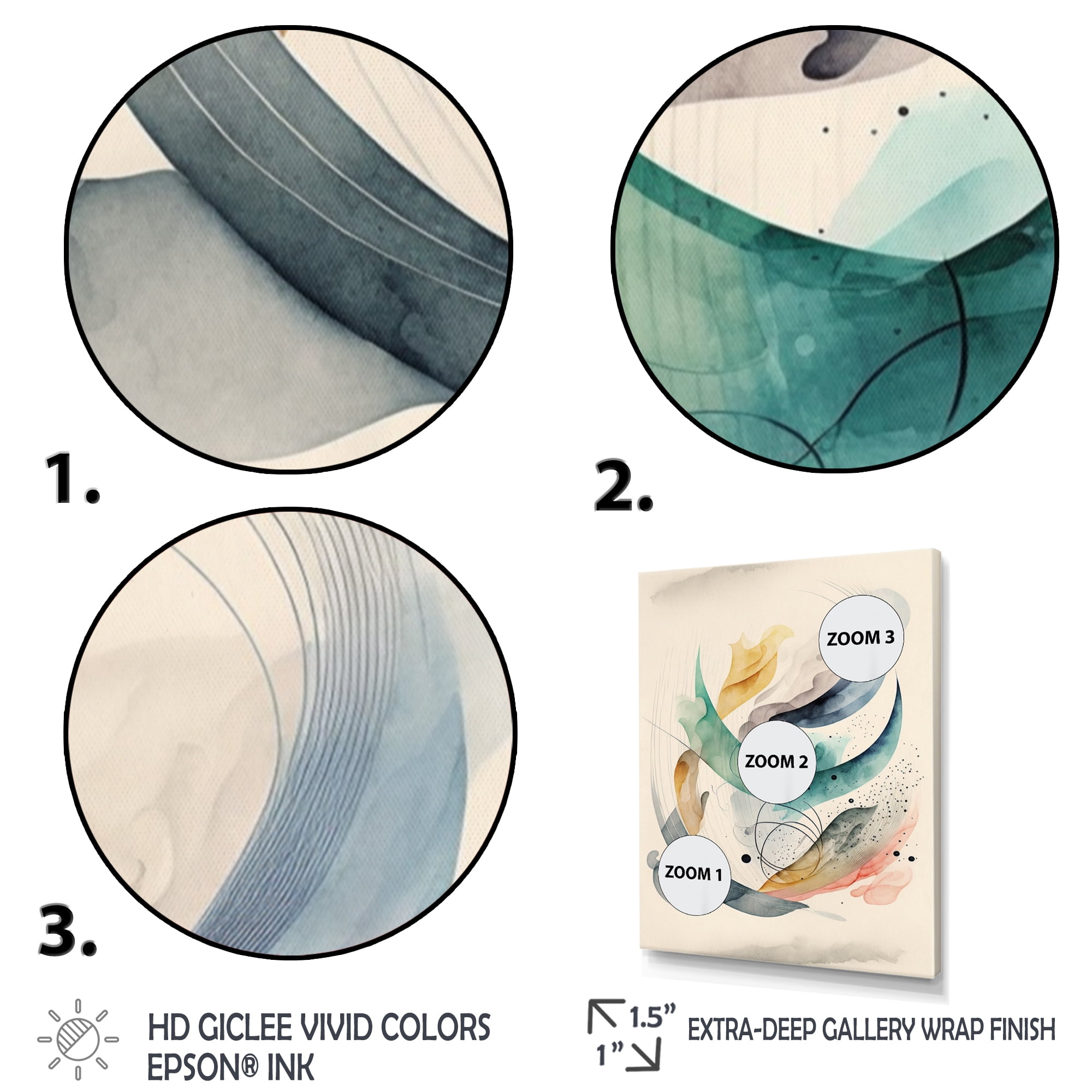 Designart Soft Minimalist Abstract Canvas Wall Art