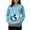 Sky Blue-F, variant on Long Sleeve Maternity Shirts for Women Crew Neck Pregnancy Tops Novelty Graphic Side Ruch Pullover
