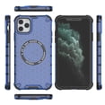 thumbnail image 3 of 2-in-1 Magnetic Phone Case for iPhone 12 Pro / 12 6.1", [Anti-fall] [Compatible with MagSafe] Shockproof Translucent Honeycomb Pattern Back Ultra Slim Protective Case for iPhone 12 Pro / 12 6.1",Blue, 3 of 10