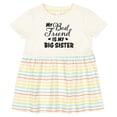 thumbnail image 3 of Inktastic My Best Friend is My Big Sister with Hearts Girls Baby Dress, 3 of 5