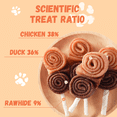 thumbnail image 2 of Pawmate Chicken & Duck Roll & Rawhide Stick Dog Treats, Long-Lasting Chews for Medium Large Dogs, 4 Count, 2 of 12