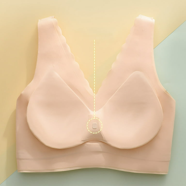 Biplut Women Bra Wide Shoulder Straps U-neck Shockproof Back Support Tummy  Control Sports Bra Female Clothing