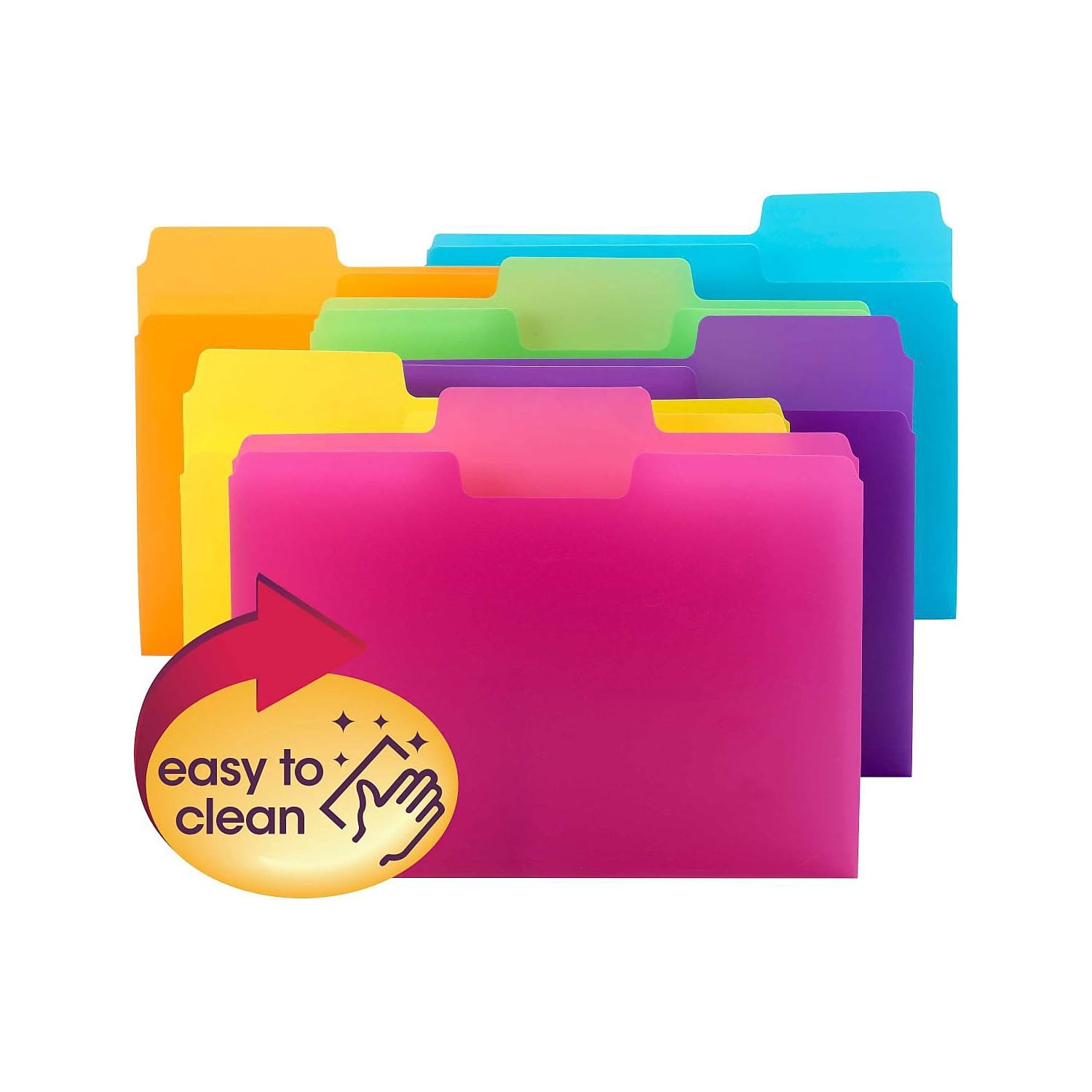 Smead SuperTabÂ® File Folder, 1/3-Cut tab, Letter Size, Poly, 18 per Pack (10515)