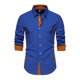 thumbnail image 1 of 2025 Camisa informal de manga larga para hombre: material resistente, versátil para el trabajo o las vacaciones, 1 of 4