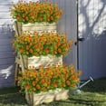 thumbnail image 3 of Artificial Fall Flowers, Fake Outdoor UV Resistant Autumn Plants for Home Kitchen Christmas Festival Thanksgiving Autumns Decoration(Fall Orange), 3 of 5