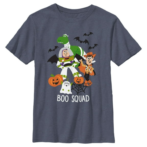Boy's Toy Story Halloween Boo Squad  Graphic Tee Navy Blue Heather Large