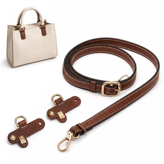 Crossbody Strap for Mini Bag 12mm Width Crossbody Straps with Punch-Free Leather Strap Adapter Kit