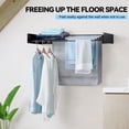 thumbnail image 5 of Clothes Drying Rack, KK KINGRACK Wall Mounted Drying Rack, Retractable Folding Laundry Rack, 5 Staggered Hanging Rods, Black, 5 of 9
