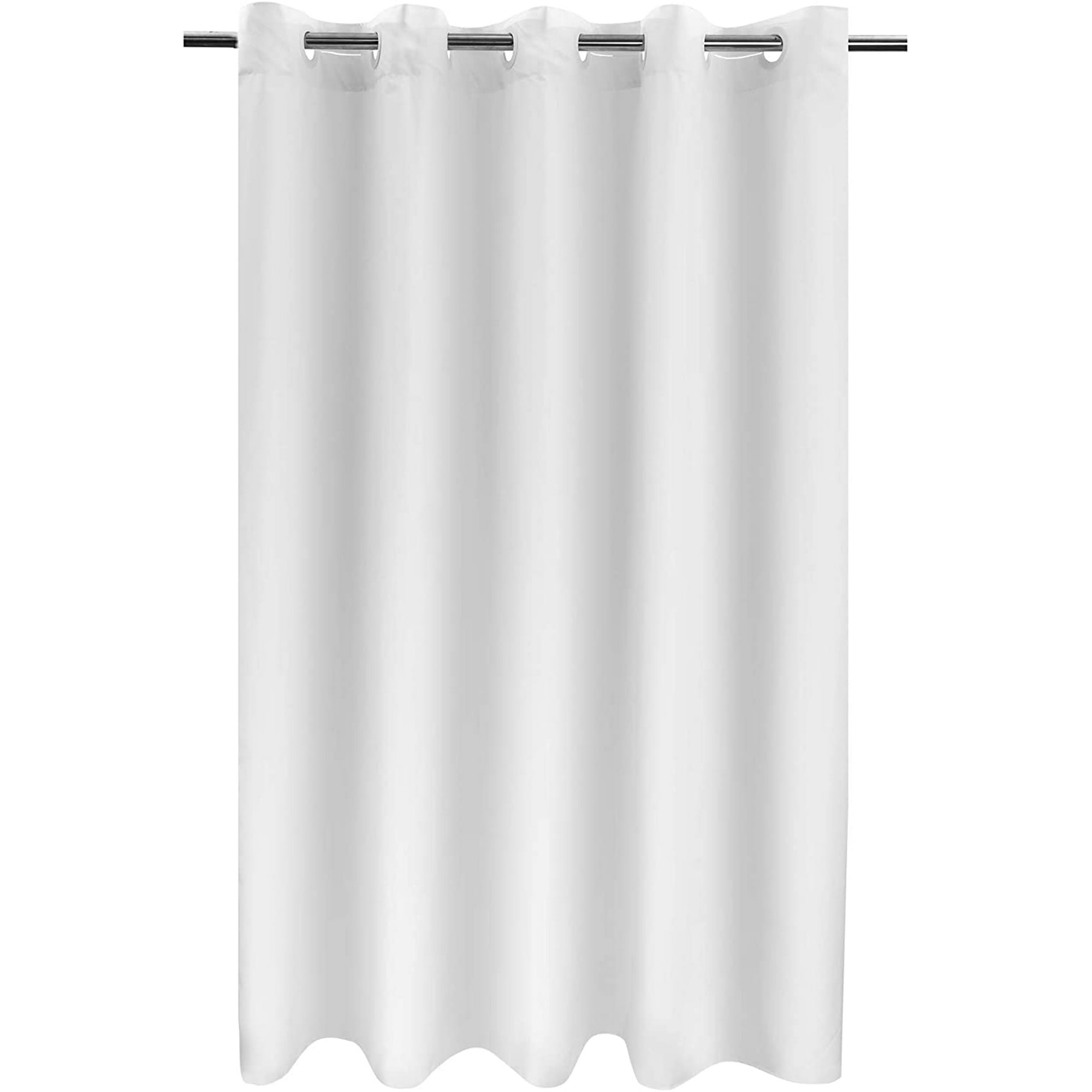 Fabric Shower Curtain No Hooks Needed, Waterproof Fabric Shower Curtain No Liner Needed