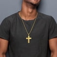 thumbnail image 3 of Men's Cross Necklace 316L Stainless Steel Large Jesus Christ Pendant Jewelry Rolo Chain for 24'', 3 of 9