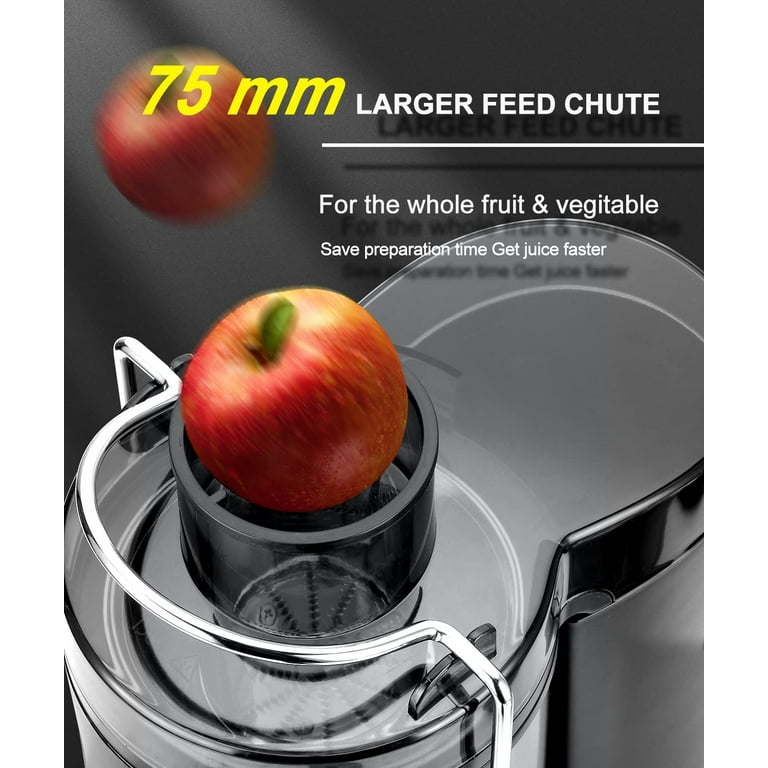 Juicer Machine, 600W Juicer with 3.5” Wide Chute for Whole Fruits and Veg,  Juice Extractor with 3 Speeds, BPA Free, Easy to Clean, Compact Centrifugal