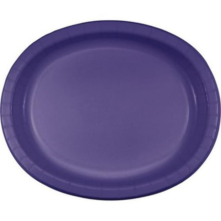 - Group 10 x 12 in. Oval Paper Platters, Purple - 8 per Case - Case of 12