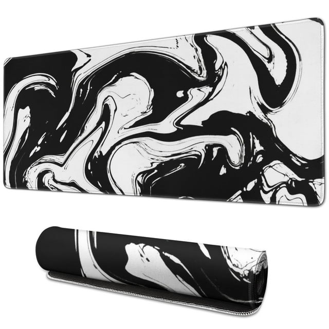 Elevate Gaming & Office Work with Our Fluid Pattern Large Mouse Mat - Full Desk Coverage