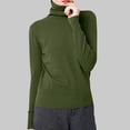 thumbnail image 2 of zaveiop Women's Classic-Fit Lightweight Long-Sleeve Turtleneck Sweater (Green, M), 2 of 6