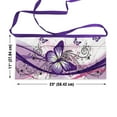 thumbnail image 3 of WIRESTER Unisex Fashionable 3-pocket Half Waist Apron Chef Catering Cooking Baking Kitchen Adjustable 2 Long Strings - 2 Tone Purple Butterfly, 3 of 6