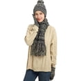 thumbnail image 2 of LINLIN Hat Gloves Scarf Set for Women, 3 Pieces Winter Warm Knitted Scarf Hat and Gloves Set Men & Women's Soft Stretch Hat Scarf and Mitten Set, 2 of 6