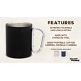 thumbnail image 2 of Stainless Steel Mugs with Carabiner Handle 10 oz. Set of 10, Bulk Pack - Perfect for Coffee, Soda, Other Hot & Cold Beverages - Black, 2 of 5