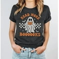 thumbnail image 4 of ASKETAM Halloween Shirts for Women - Groovy Read More Books Ghost T-Shirt Dark Grey (XL), 4 of 8