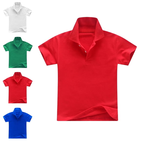 School Uniforms for Boys Short Sleeve Boys' Polo Shirts Comfortable Kids Uniform Shirts 3-4 Years