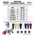 thumbnail image 7 of Exxact Sports Proline Men's Integrated Football Pants with 7 Flex Pads, Lightweight Football Practice Pants for Protection (A2XL, Silver), 7 of 7