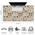 thumbnail image 5 of Long Mouse Pads for Desk,Beige Halloween Skull Pumpkin Cat Desk Mats on Top Of Desks, Desk Mouse Pad Extra Large with 3mm Non-Slip Base and Stitched Edge for Gaming,Work,Home 47.3"x23.6", 5 of 5