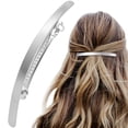 thumbnail image 1 of Hinzic-pasador de pelo plateado de 4 pulgadas, Clip de pelo grande de Metal francés para boda, graduación, accesorios elegantes para el cabello para mujer, pelo largo y grueso, 1 of 5