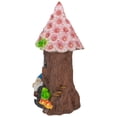 thumbnail image 3 of Northlight 14" Solar Lighted Bless Our Home Gnome Tree House Outdoor Garden Statue, 3 of 5