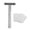 Bright Silver, variant on YAHHU Double Sided Manual Safety Razor Kit for Men Washable Wet Shave Tool with 10 Blades Frosted Silver
