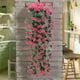 thumbnail image 4 of Cesta de flores artificiales de ratán para colgar en la pared, ideal para decorar interiores y exteriores, bodas, lirios de plástico., 4 of 6