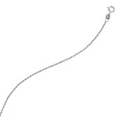 I925 JEWELRY Sterling Silver .925 Rope Necklace Chain 1.5 mm Thick 20" inches . Made in Italy