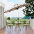 thumbnail image 6 of 9FT Outdoor Patio Umbrella with Double-Layer Vented Canopy, UPF 50+ UV Protection, 8-Rib Steel Frame, Crank & Tilt Mechanism, Detachable Pole, Backyard, Deck, or Poolside, 6 of 7