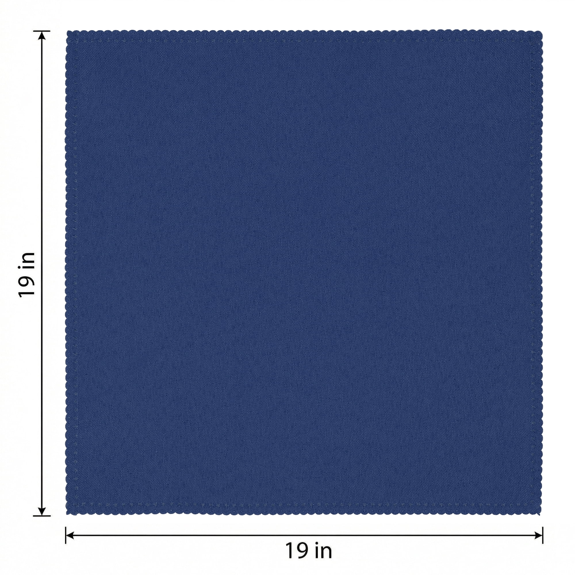 Unique Bargains 12Pcs Polyester Washable Cloth Napkins Royal Blue 19x19inch