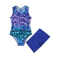 thumbnail image 5 of Alvivi Kids Girls 2Pcs Swimsuit Bodysuit with Shorts Bathing Suit Swimwear Athletic Gymnastics Leotards Colorful Fish Scales 12, 5 of 7